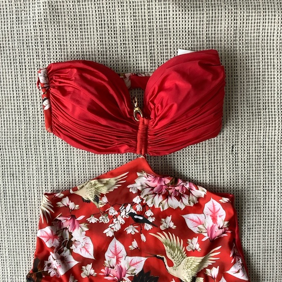 SHIVAN & NARRESH Red printed maillot swimsuit - Picture 6 of 10